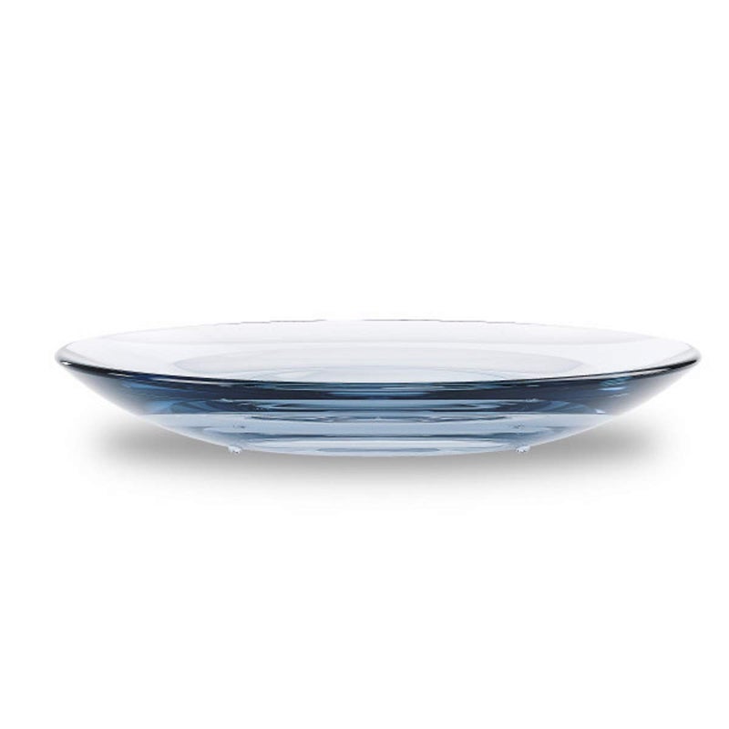 Umbra Droplet Dish Container for Bathroom-Acrylic Holder for Bath Sink-Nicely Fits Into Amenity Tray and Holds The Soap Bar Preventing It from Dirt and Ensures Zero Waste, Denim, Soap Dish - Image 1
